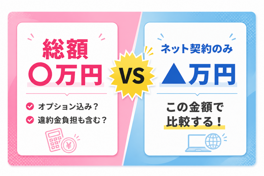 ネット契約のみで比較