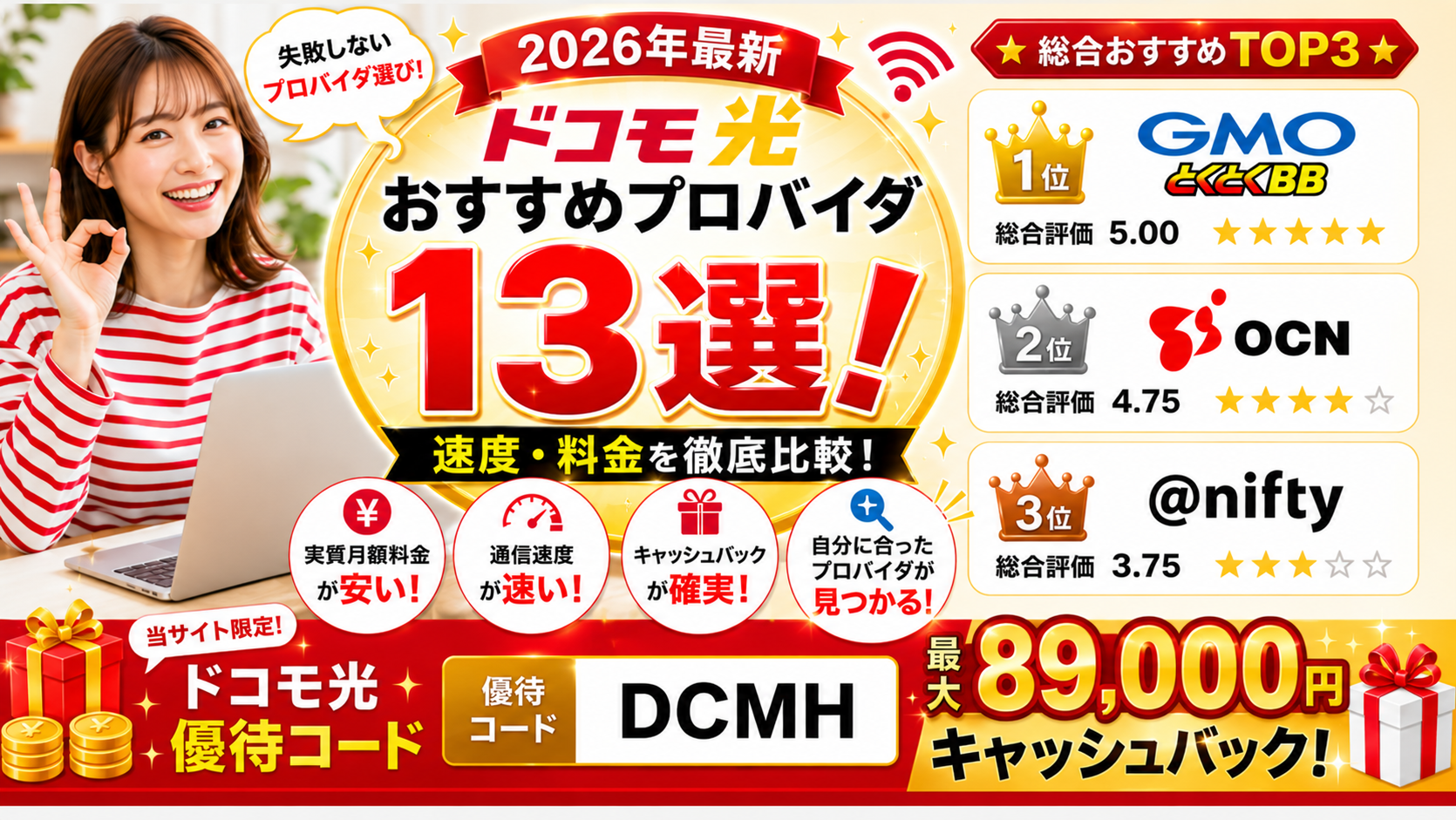 ドコモ光プロバイダアイキャッチ画像89000円260918