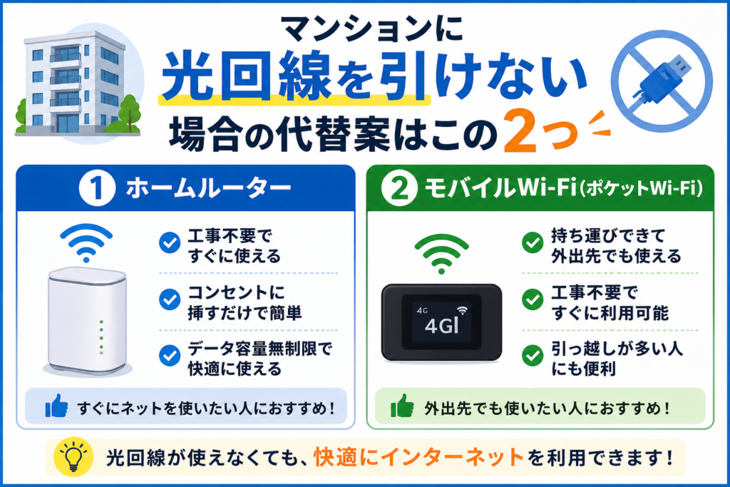 光回線マンションの代替案
