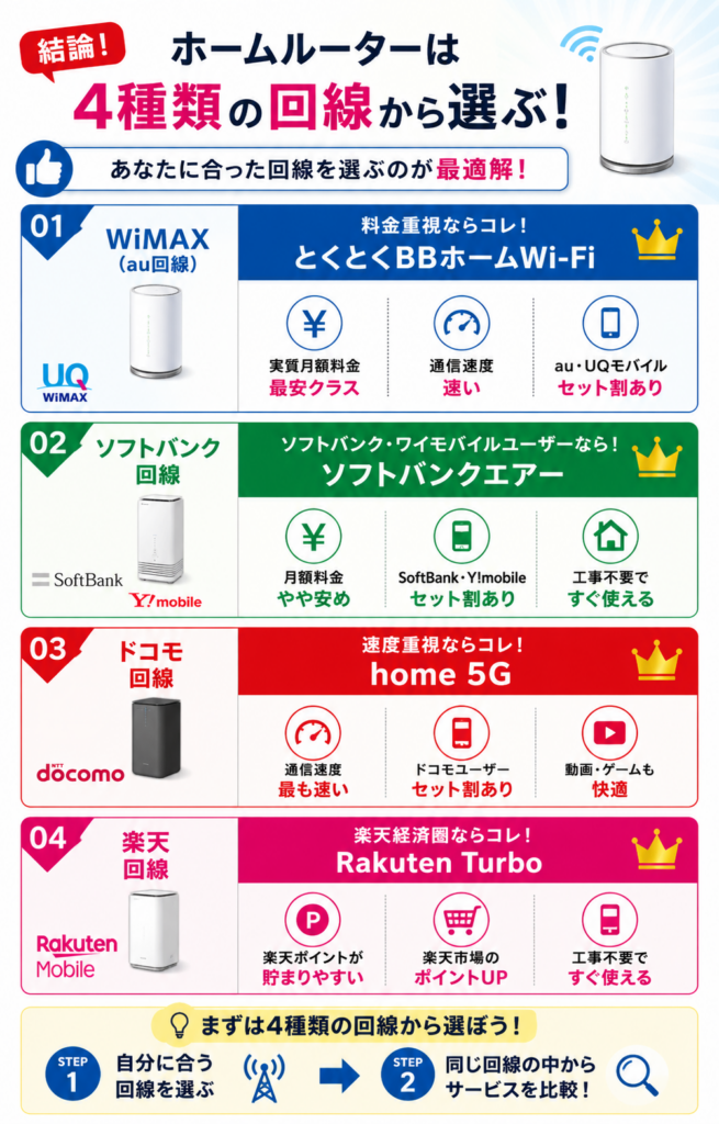 工事不要Wi-Fiでおすすめのホームルーター（置くだけWi-Fi）比較8選