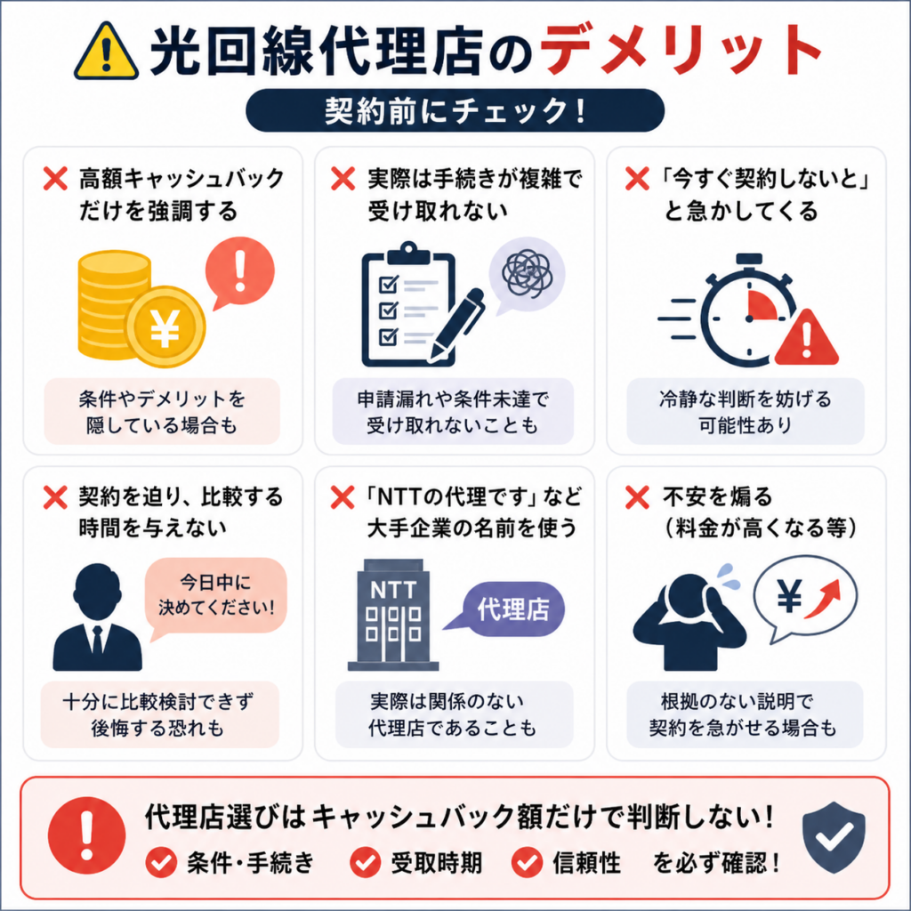 au光代理店デメリット1図解