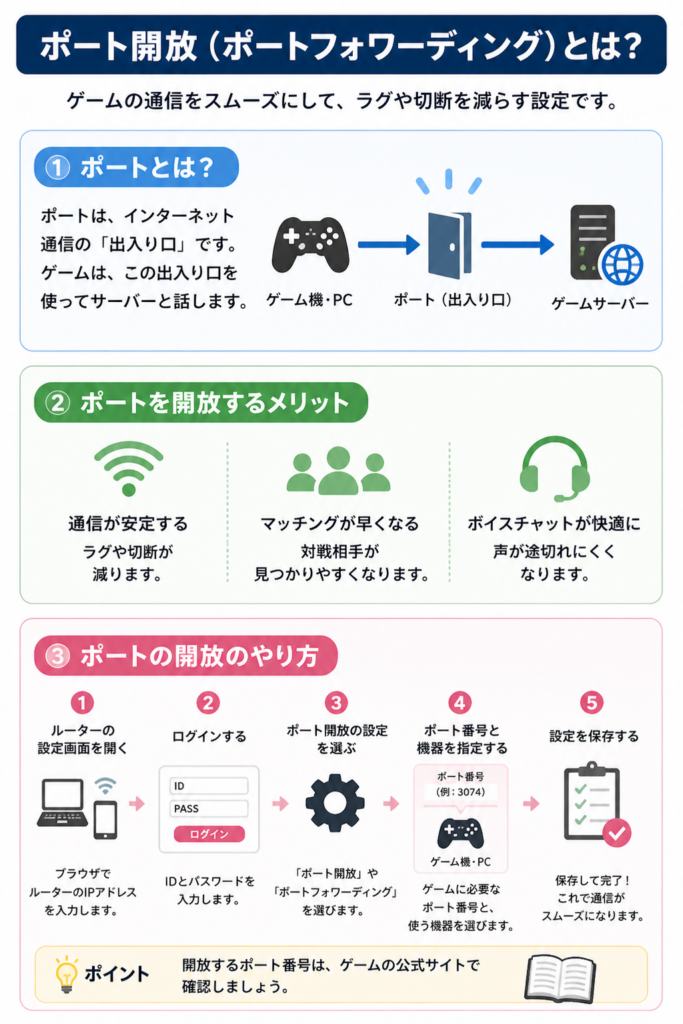 光回線ゲームのポート開放