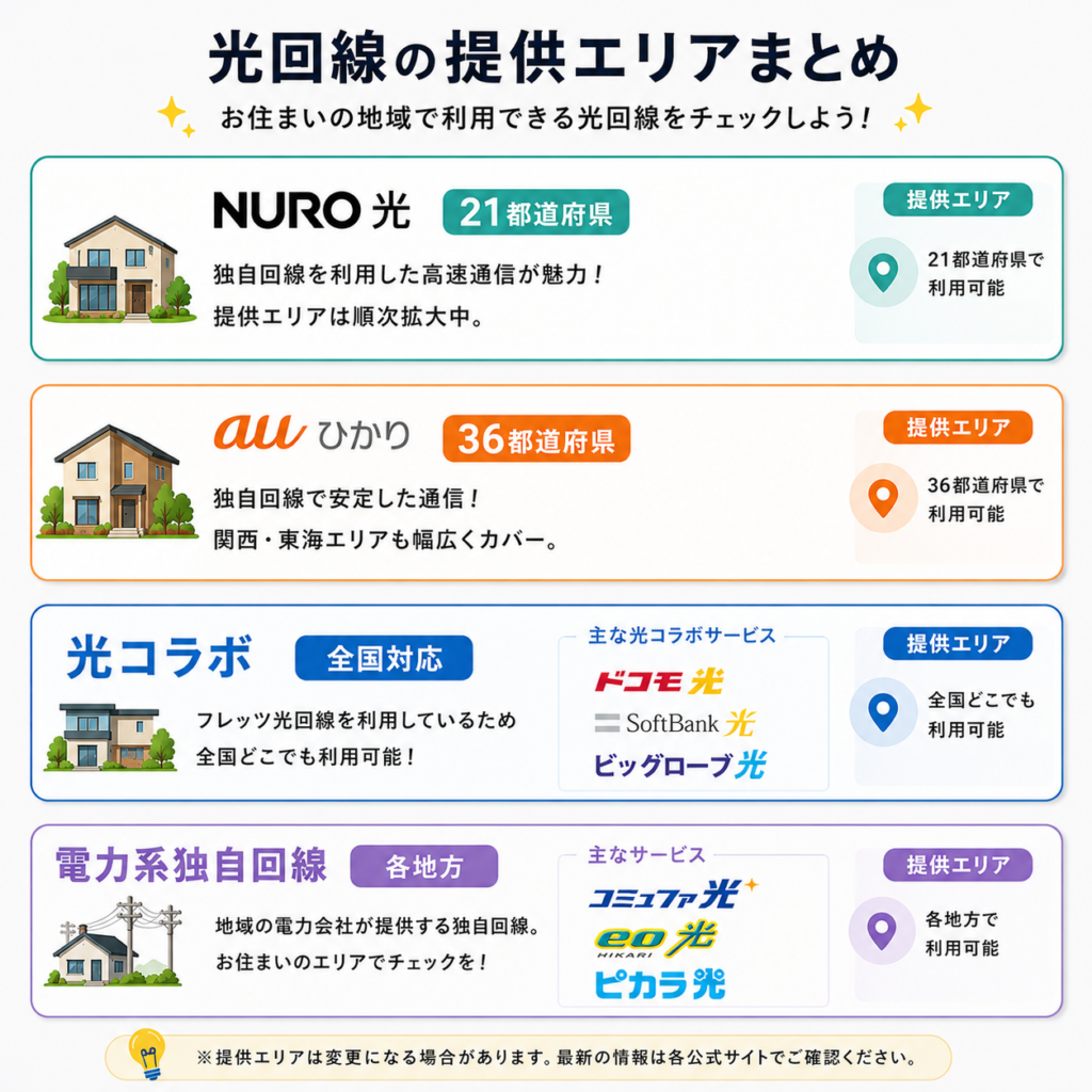 光回線戸建て安い　選び方　エリア図解