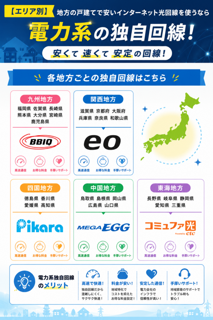 光回線戸建て安い　電力系独自回線