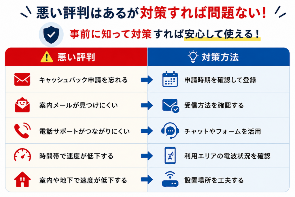 GMOとくとくBB WiMAX評判悪い評判対策図解