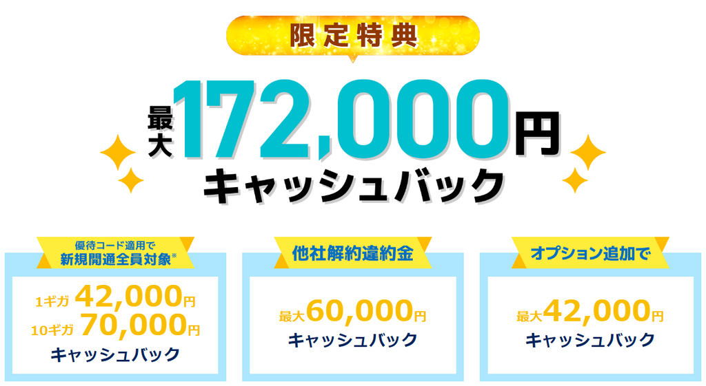 gmoとくとくBB光172,000円260913