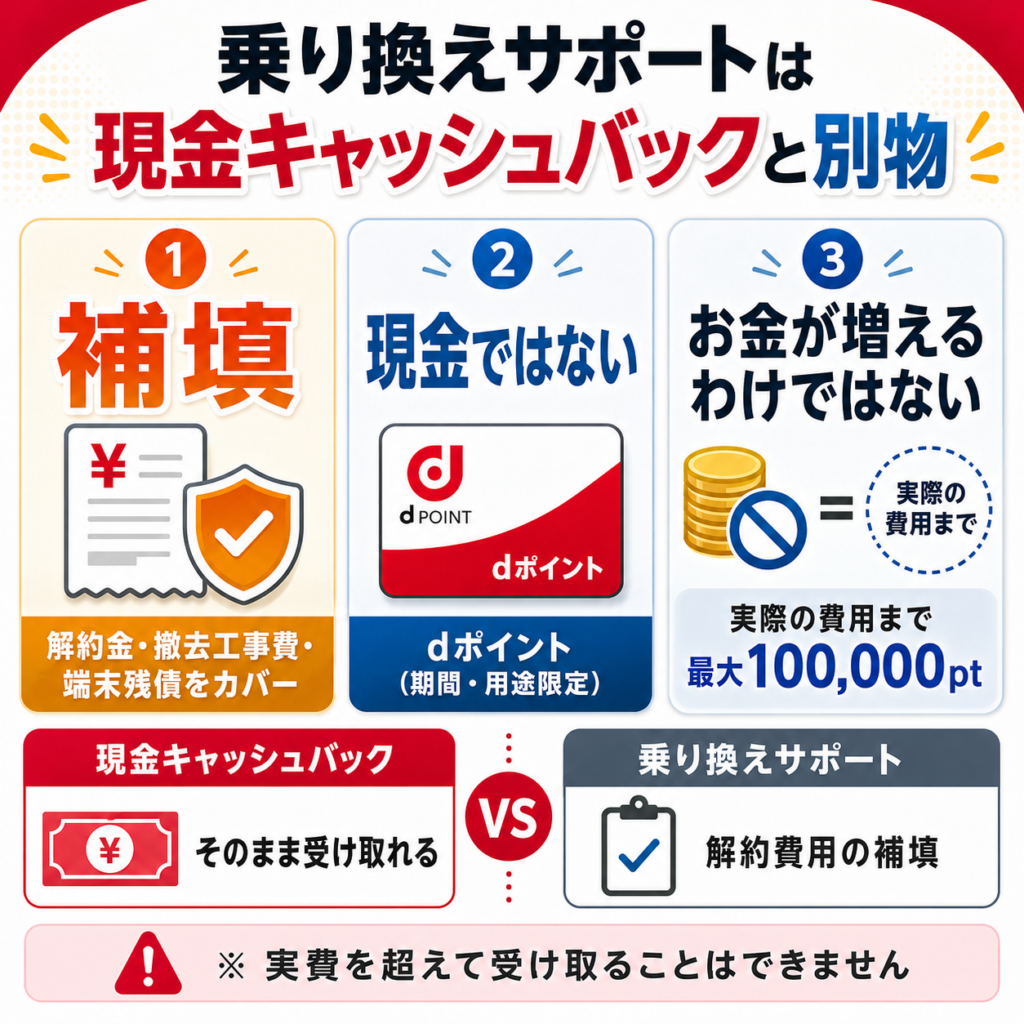 ドコモ光gmo優待コード乗り換えサポート図解