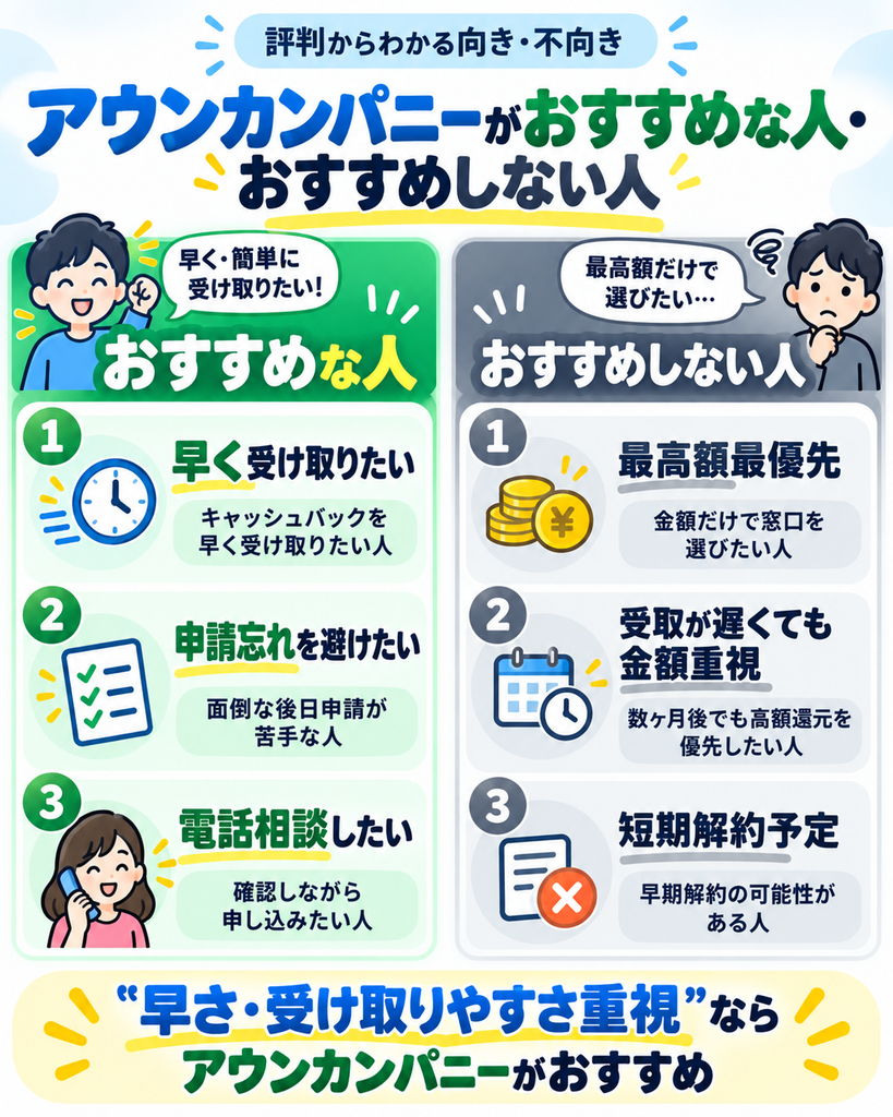 アウンカンパニーお勧めする人図解